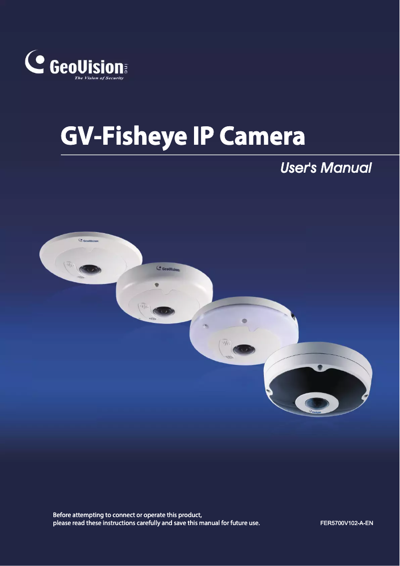 Image de la première page du manuel de l'appareil GV-FER5700