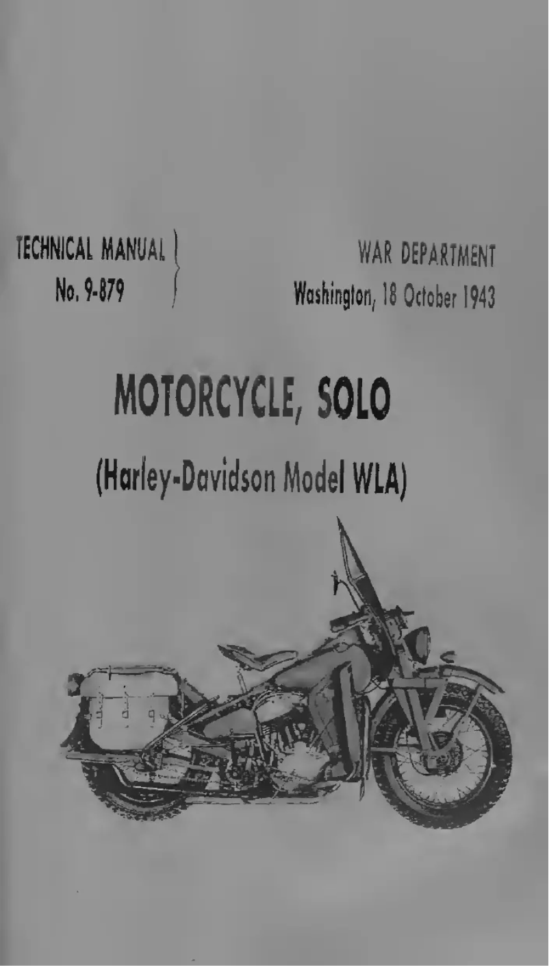Page 1 de la notice Manuel utilisateur Harley-Davidson WLA (1943)