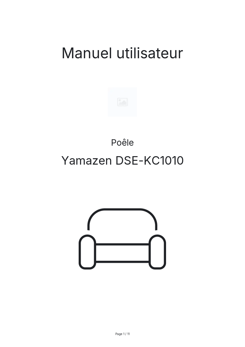 Image de la première page du manuel de l'appareil DSE-KC1010