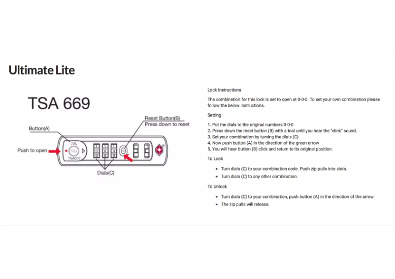 Image de la première page du manuel de l'appareil Ultimate Lite