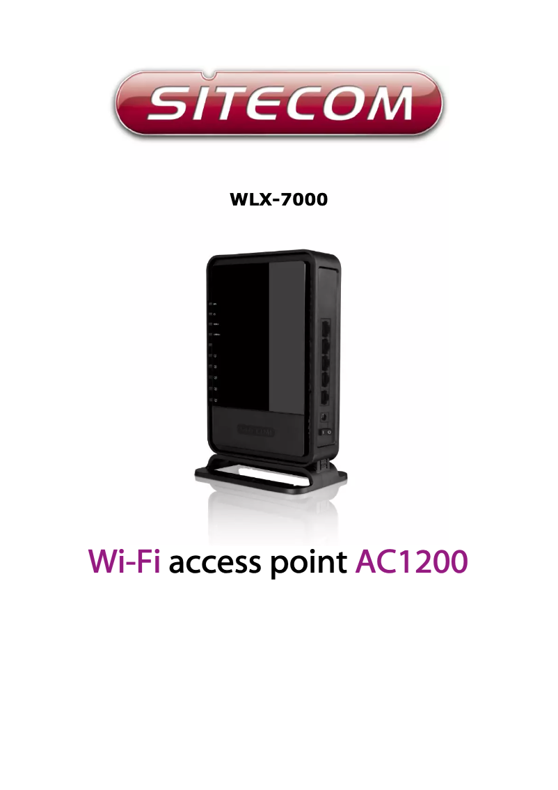 Page n°1 - Manuel utilisateur Sitecom WLX-7000