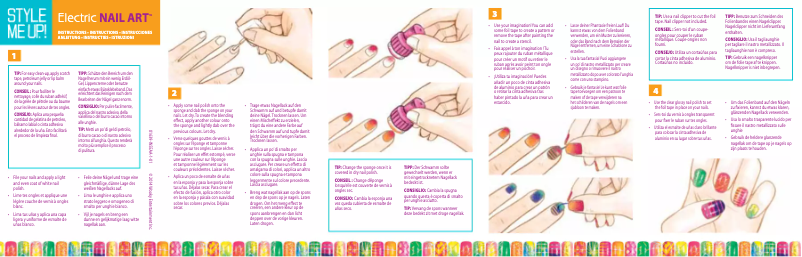 Page 1 de la notice Manuel utilisateur Style Me Up Electric NAIL ART