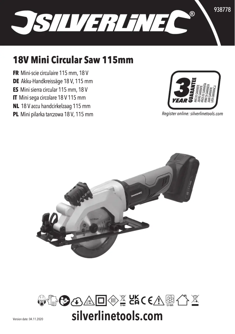 Page n°1 - Manuel utilisateur Silverline 938778