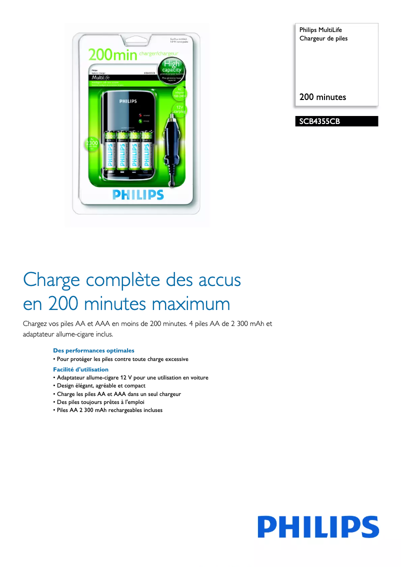 Image de la première page du manuel de l'appareil MultiLife SCB4355CB