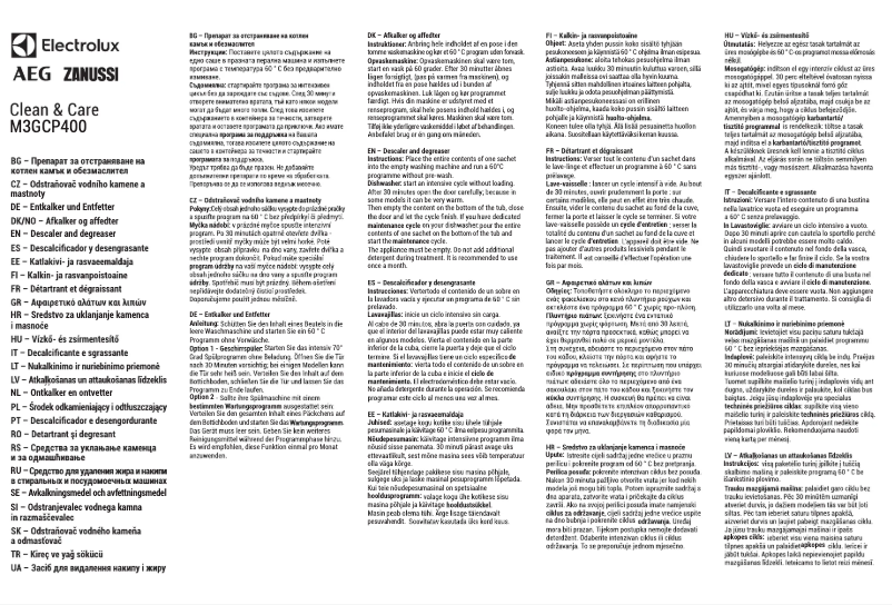 Page n°1 - Manuel utilisateur Electrolux M3GCP400