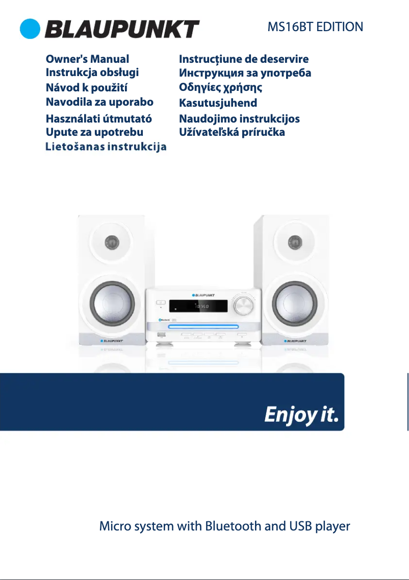 Página 1 del manual Manual de usuario Blaupunkt MS16BT Edition