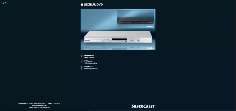 Page n°1 - Manuel utilisateur SilverCrest KH 6522