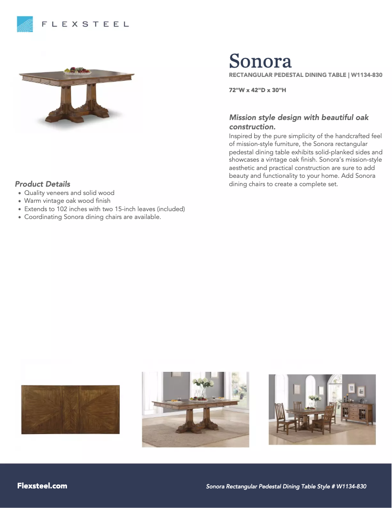 Page 1 de la notice Manuel utilisateur Flexsteel Sonora W1134-830