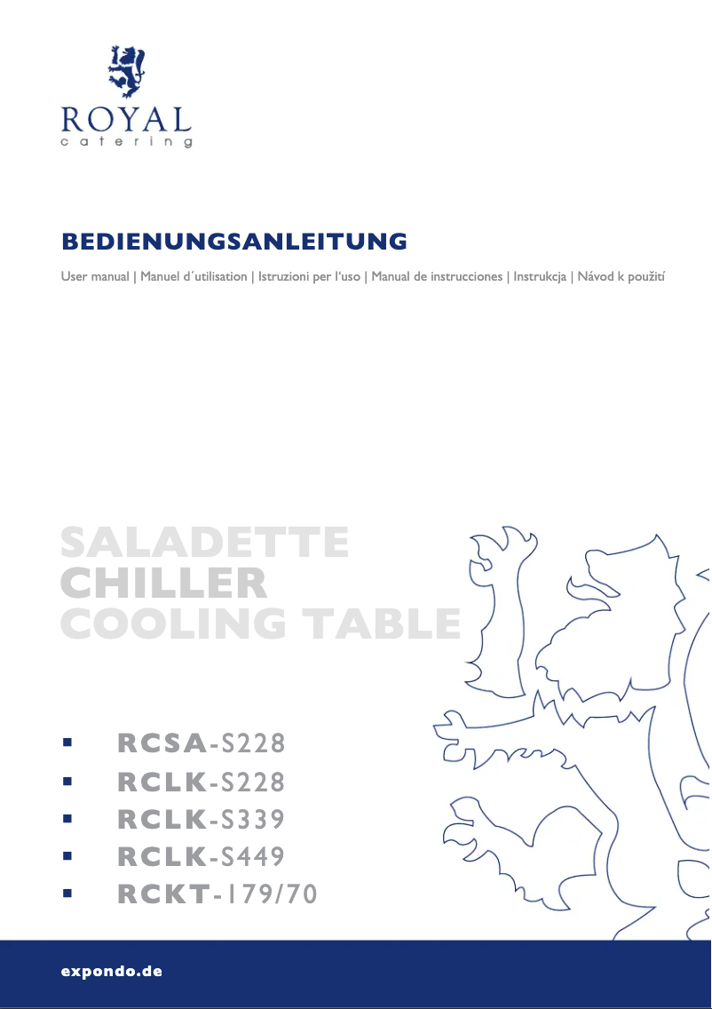 Página 1 del manual Manual de usuario Royal Catering RCKT-179/70