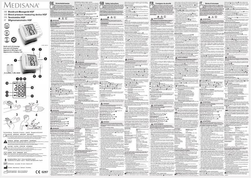 Image de la première page du manuel de l'appareil HGF