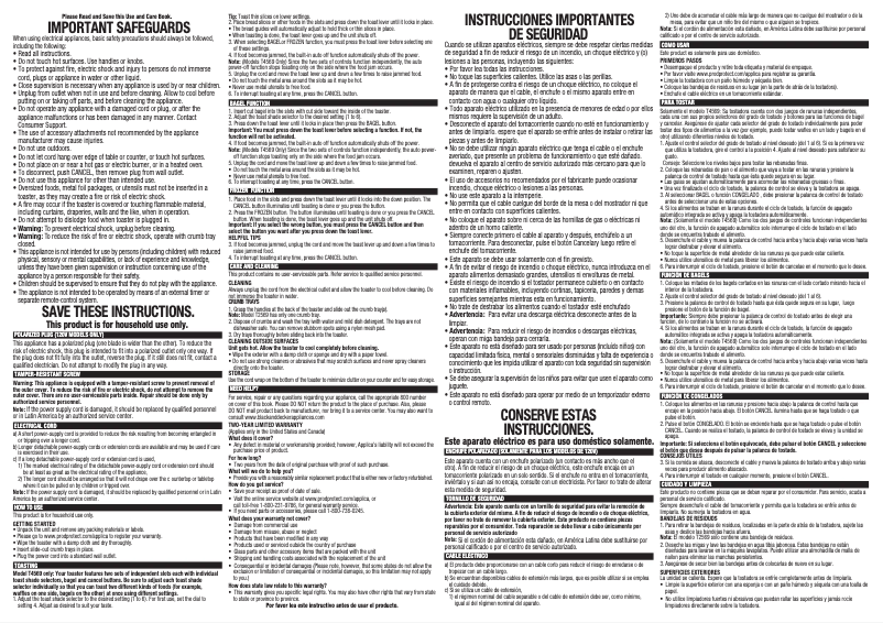 Image de la première page du manuel de l'appareil T2569