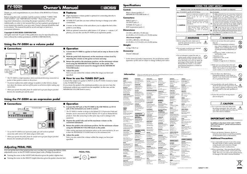 Image de la première page du manuel de l'appareil FV-500L