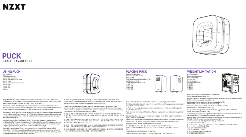 Page 1 de la notice Manuel utilisateur NZXT Puck