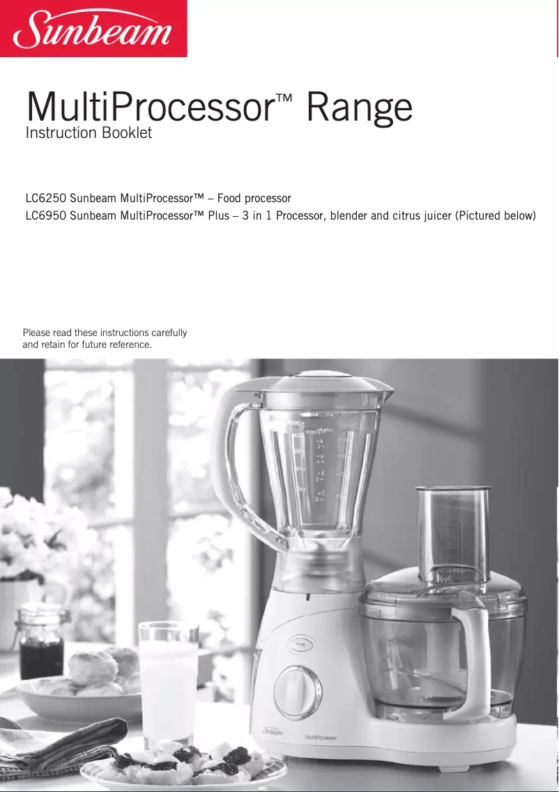 Page 1 de la notice Manuel utilisateur Sunbeam MultiProcessor LC6250