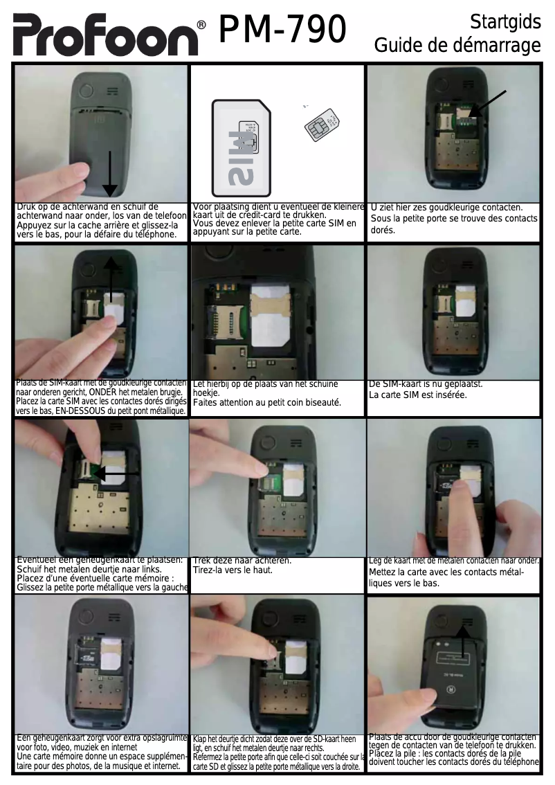 Page 1 de la notice Manuel utilisateur Profoon PM-790