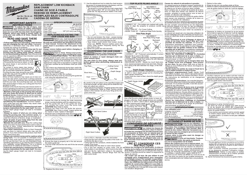 Page n°1 - Manuel utilisateur Milwaukee 49-16-2732