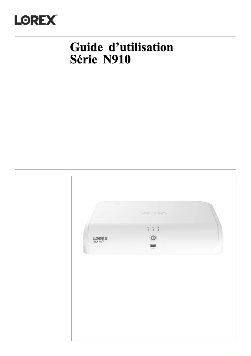 Página 1 del manual Manual de usuario Lorex N910A62