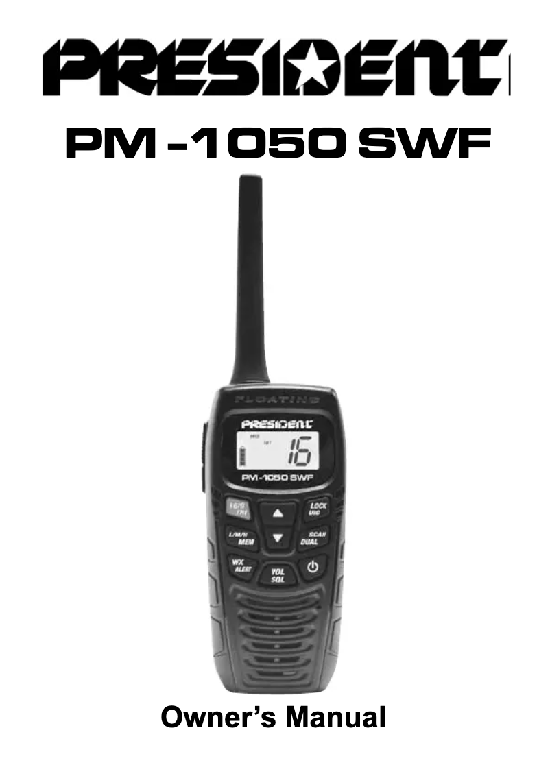 Image de la première page du manuel de l'appareil PM-1050 SWF