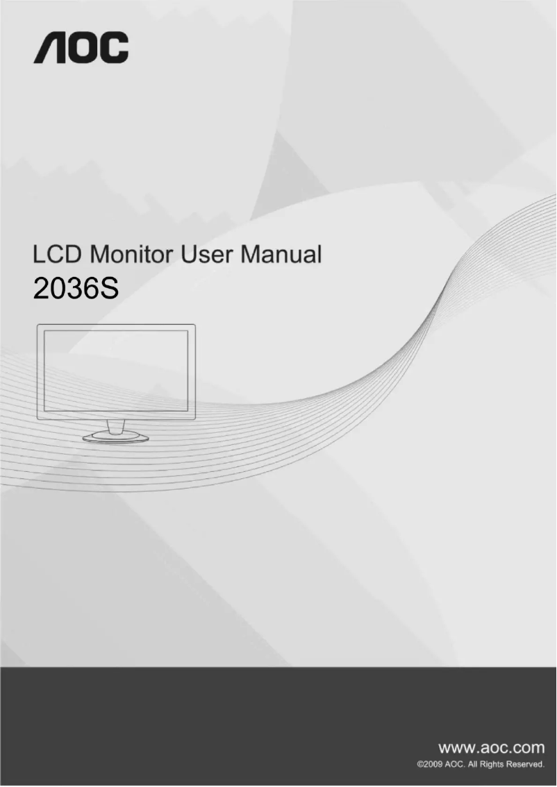 Page n°1 - Manuel utilisateur AOC 2036S