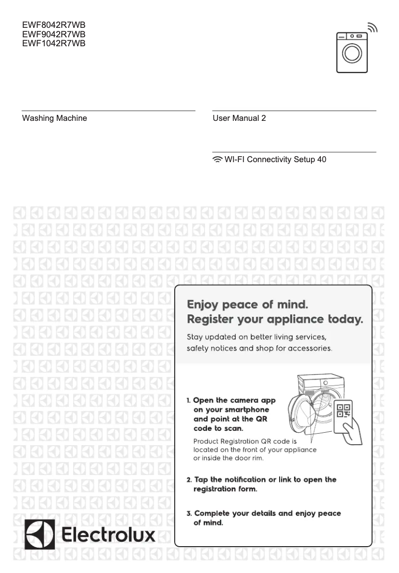 Page 1 de la notice Manuel utilisateur Electrolux EWF1042R7WB