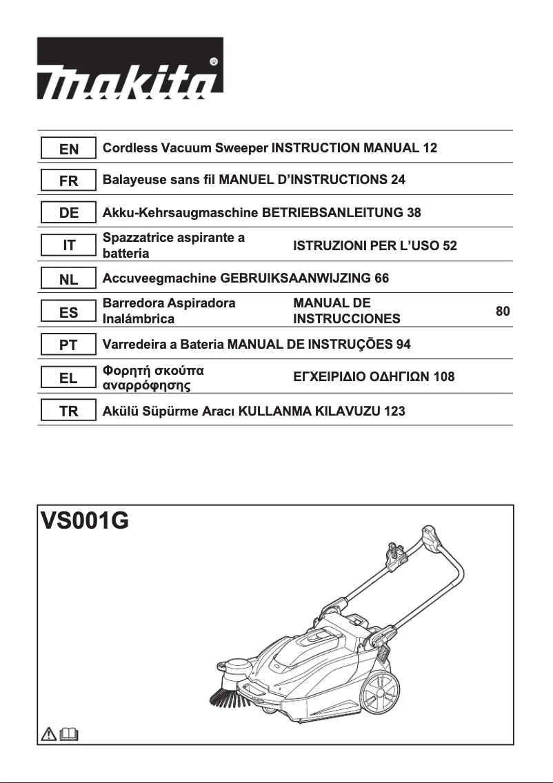 Página 1 del manual Manual de usuario Makita VS001G