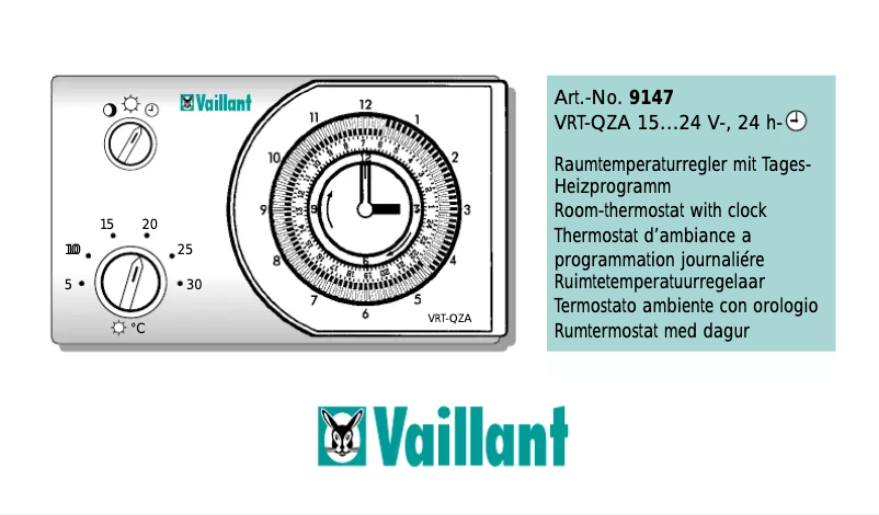 Page n°1 - Manuel utilisateur Vaillant VRT-QZA15