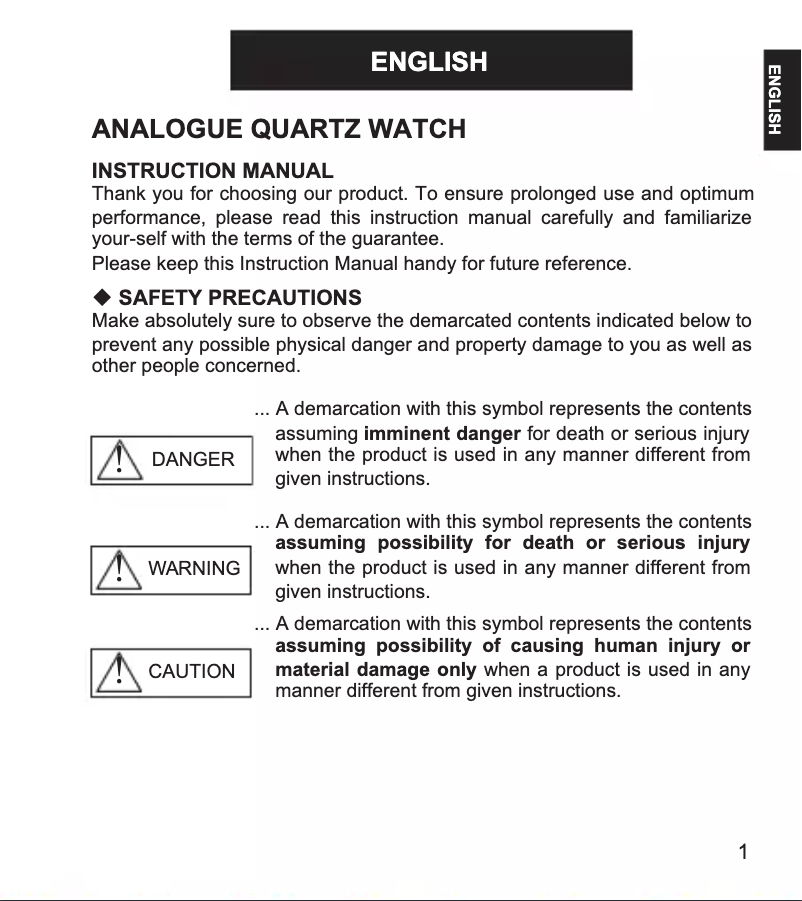Page 1 de la notice Manuel utilisateur ORIENT Contemporary UA07006B