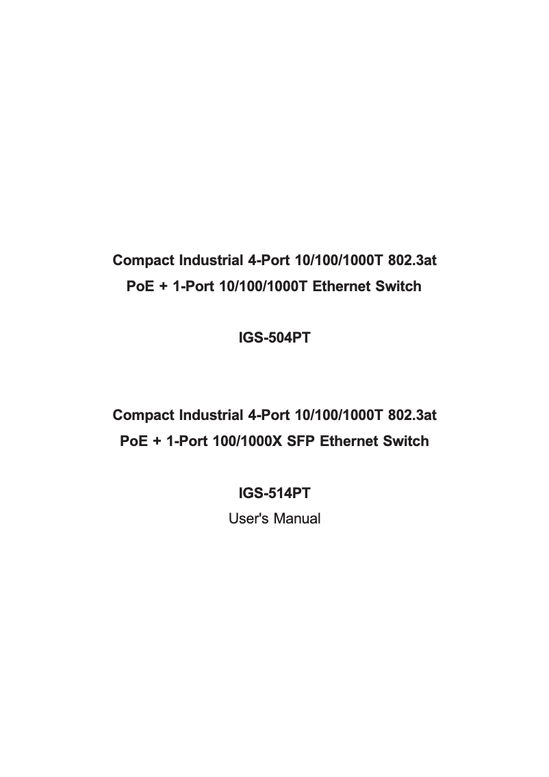 Page 1 de la notice Fiche technique Planet IGS-504PT