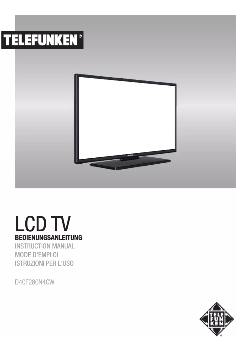 Page n°1 - Manuel utilisateur Telefunken D40F280N4CW