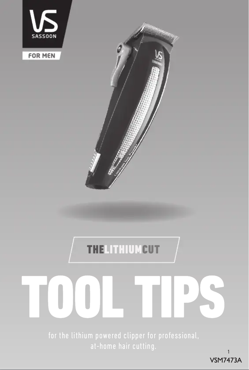 Page 1 de la notice Manuel utilisateur VS Sassoon Lithium Cut VSM7473A