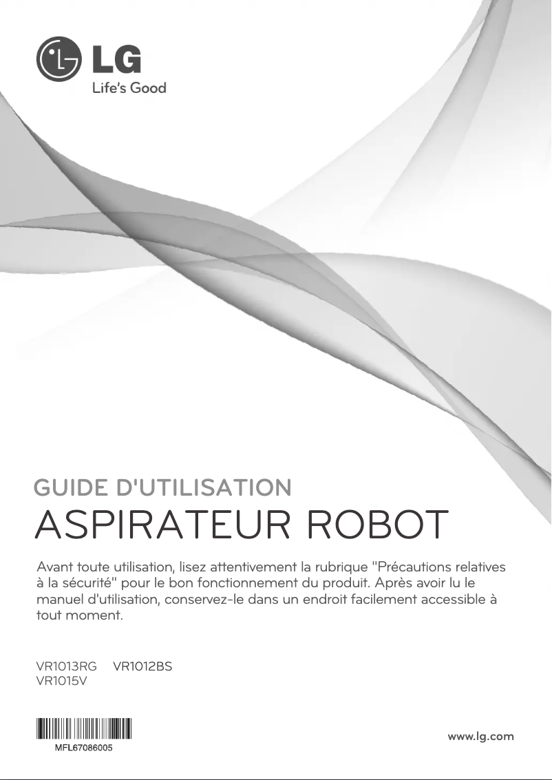 Page 1 de la notice Manuel utilisateur LG VR1013RG