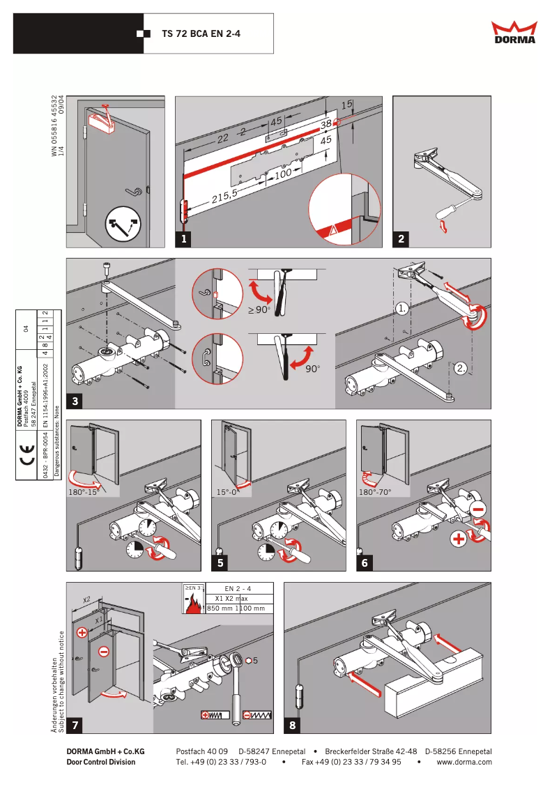 Página 1 del manual Manual de usuario Dorma TS 72