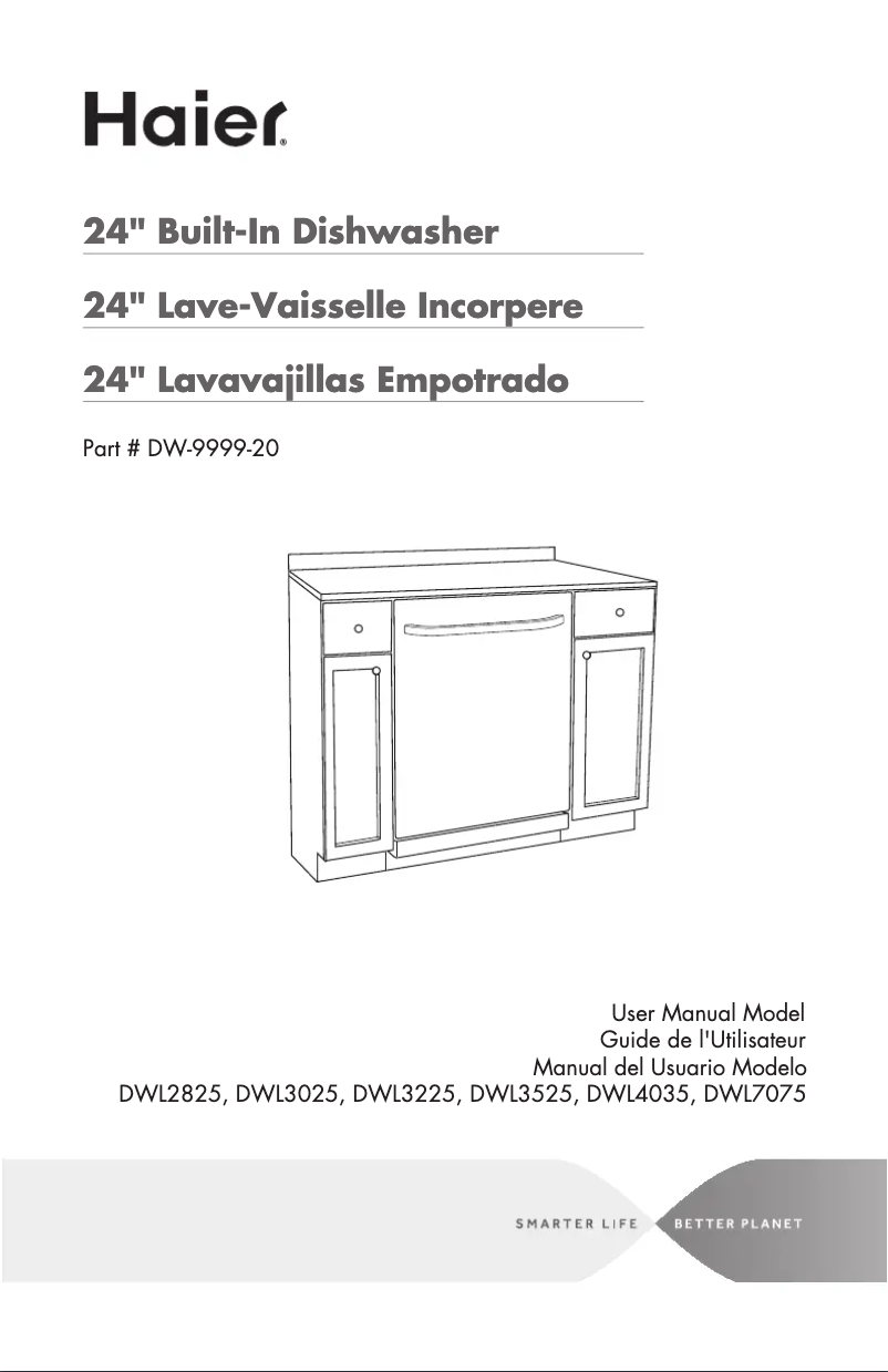 Página 1 del manual Manual de usuario Haier DWL2825DDBB