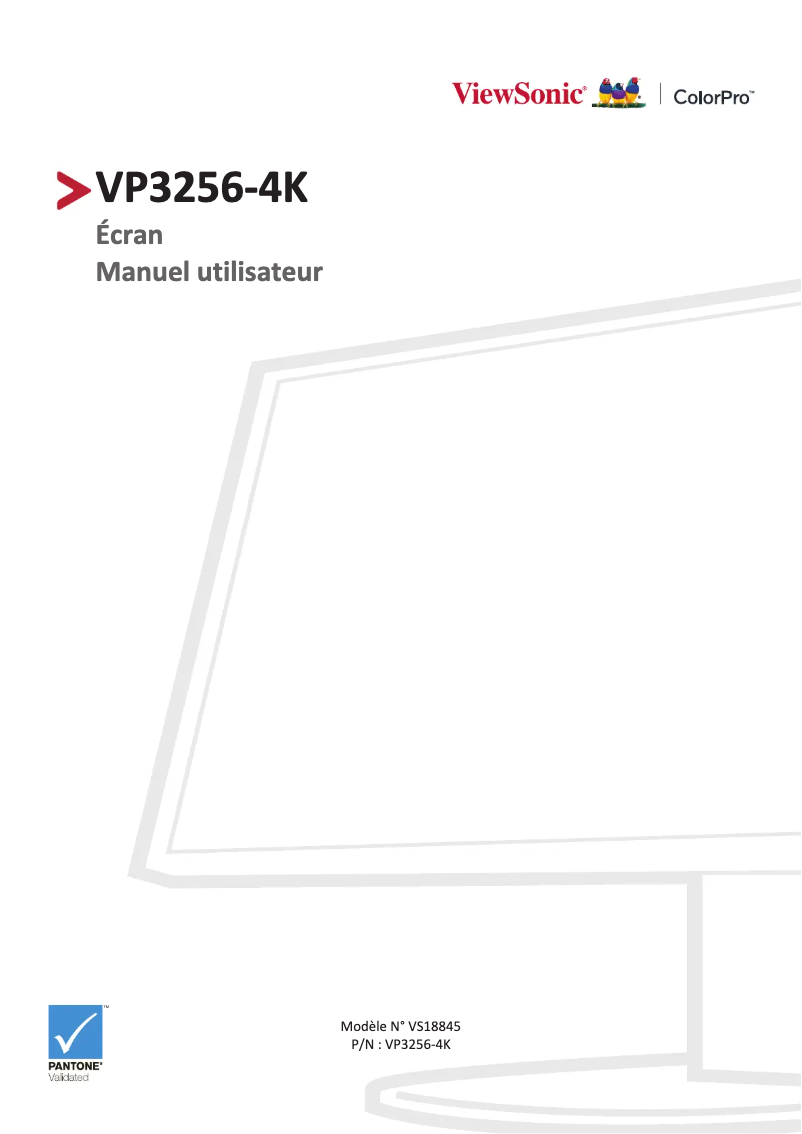 Image de la première page du manuel de l'appareil VP3256-4K