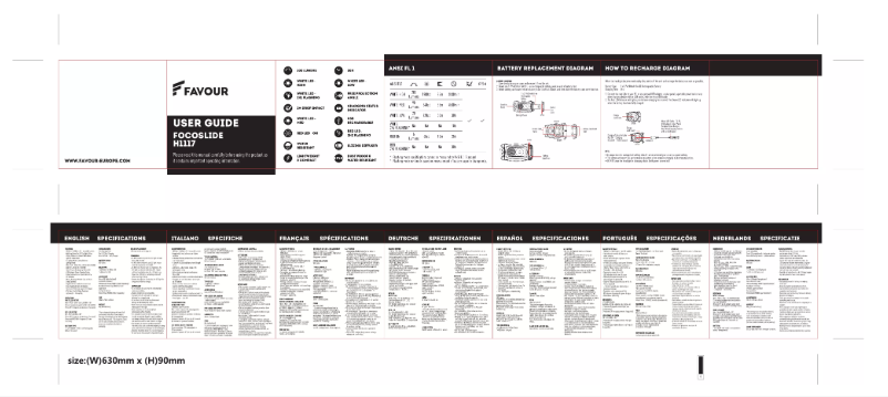 Page 1 de la notice Manuel utilisateur Favour Focoslide H1117