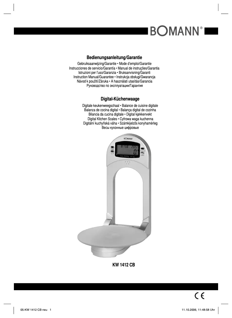 Page 1 de la notice Manuel utilisateur Bomann KW 1412 CB