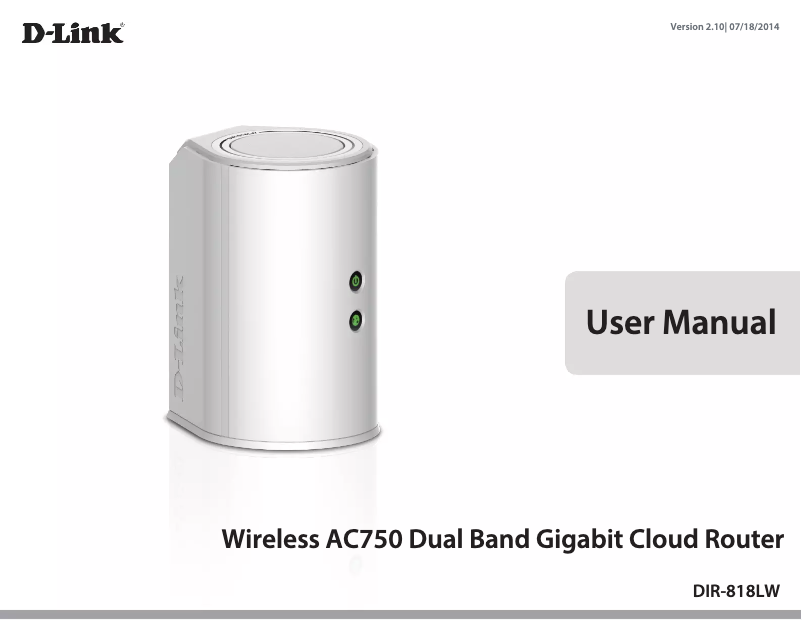 Page 1 de la notice Manuel utilisateur D-Link DIR-818LW