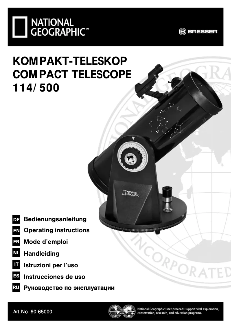Page n°1 - Manuel utilisateur National Geographic 90-65000