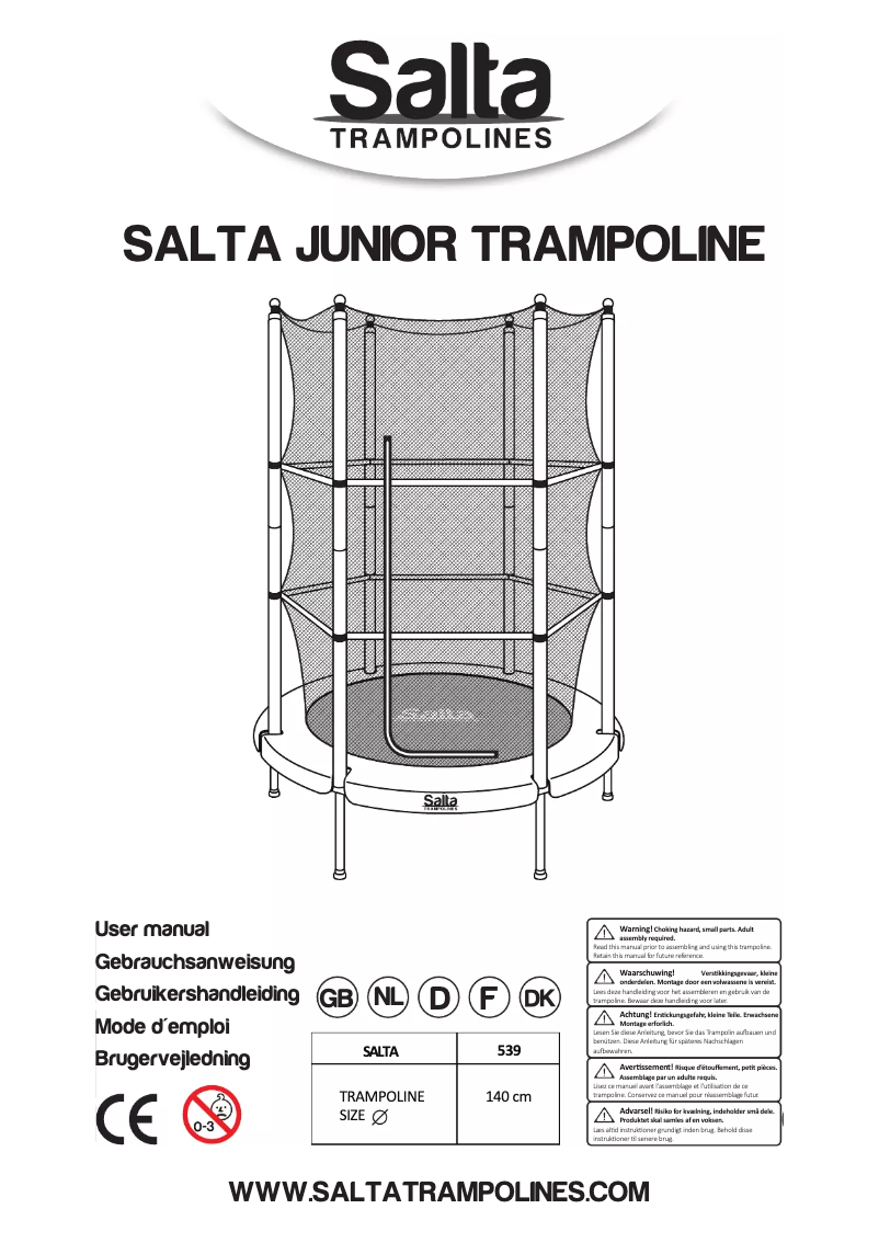 Page n°1 - Manuel utilisateur Salta Junior 140 cm