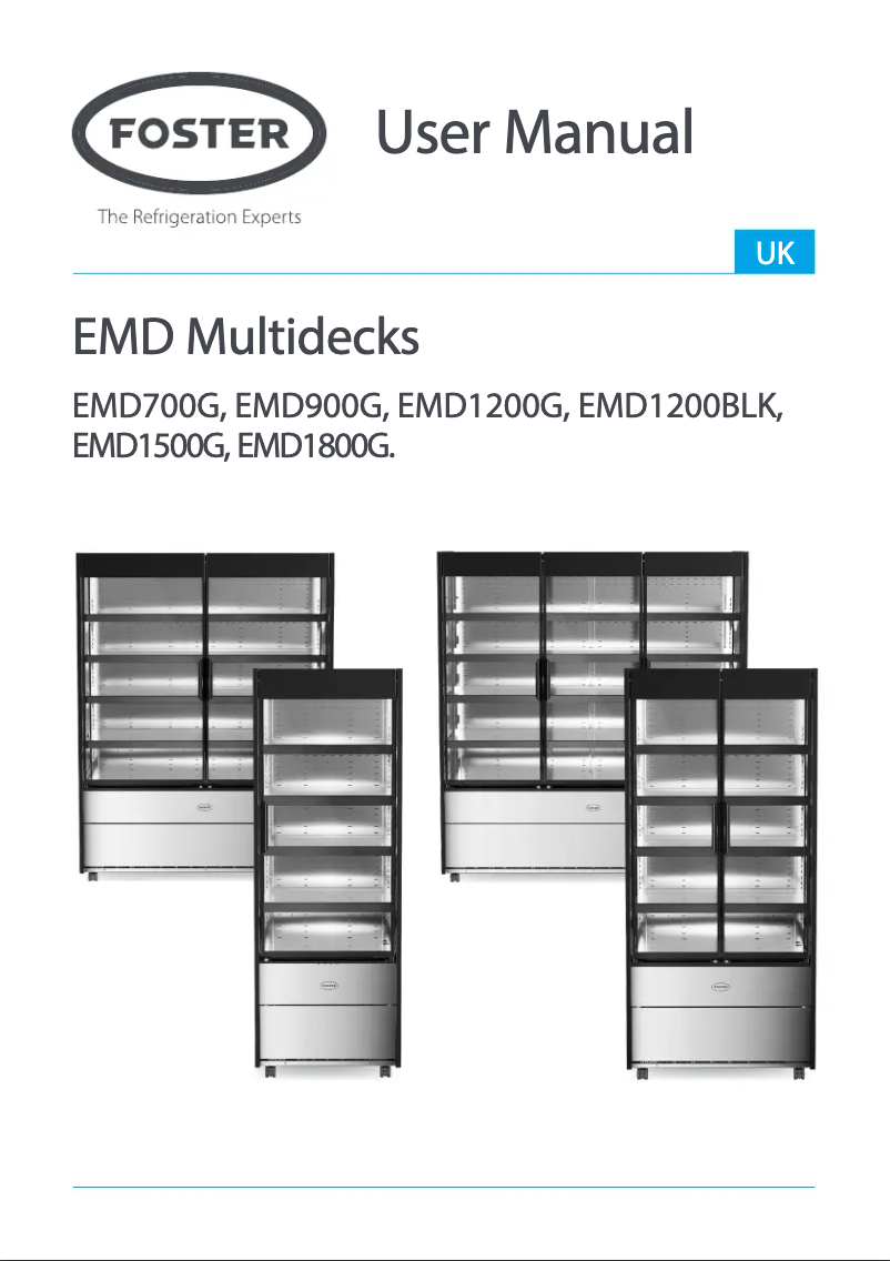 Page 1 de la notice Manuel utilisateur Foster EMD1500G