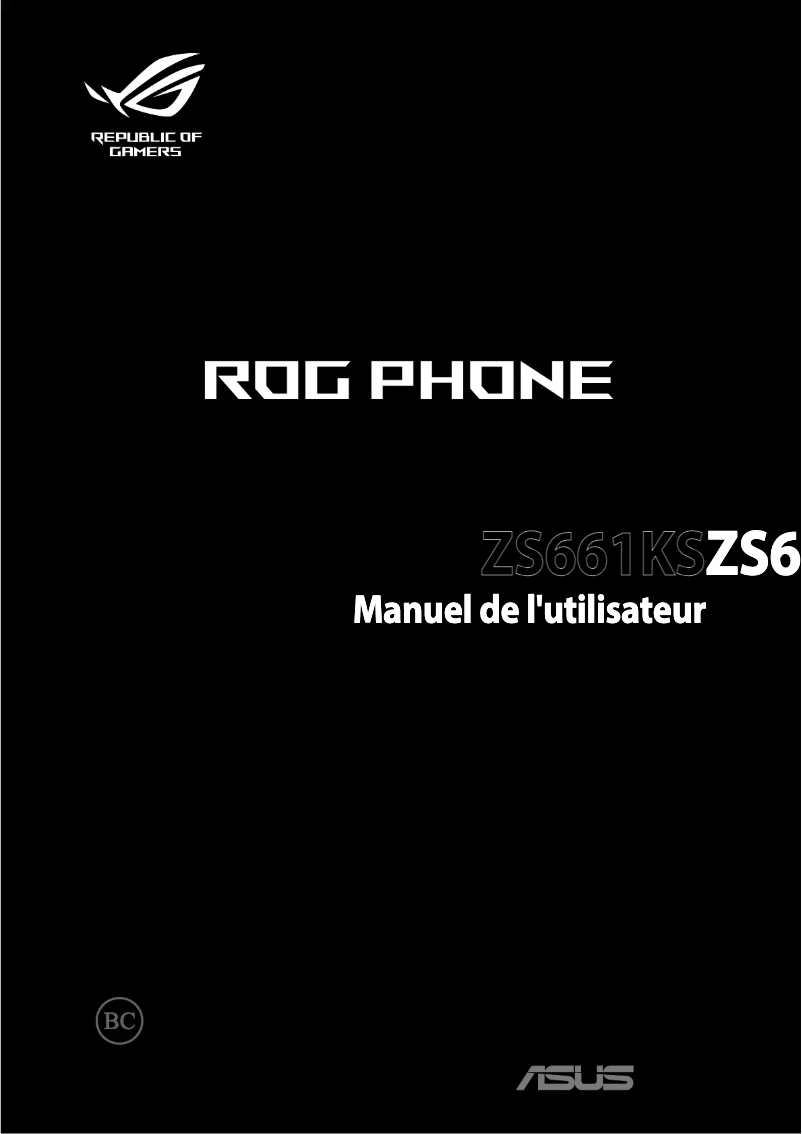 Page 1 de la notice Manuel utilisateur Asus ROG Phone 3