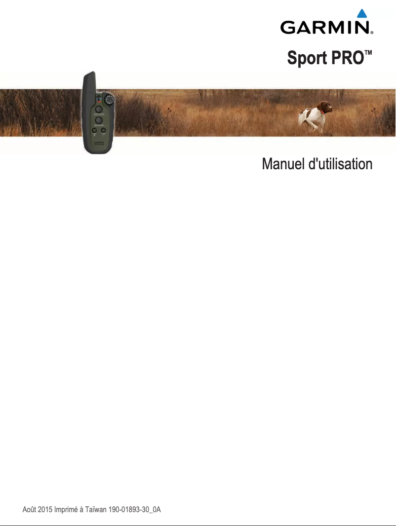 Page 1 de la notice Manuel utilisateur Garmin Sport Pro