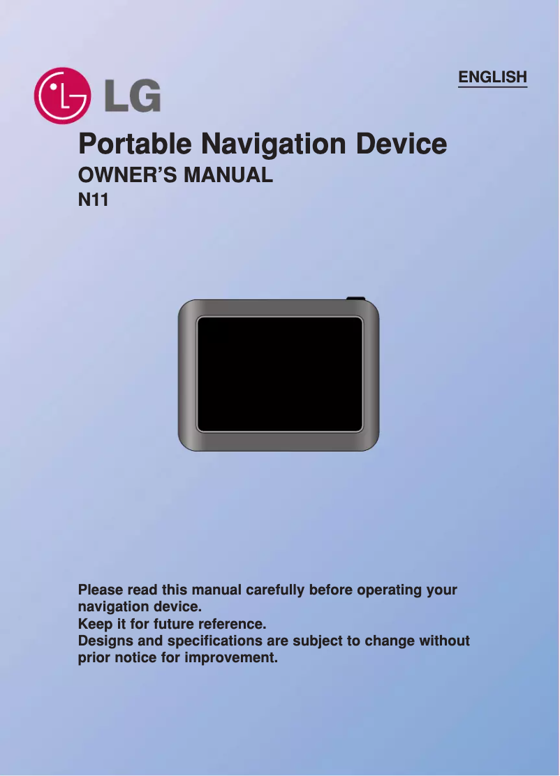 Page n°1 - Manuel utilisateur LG N11