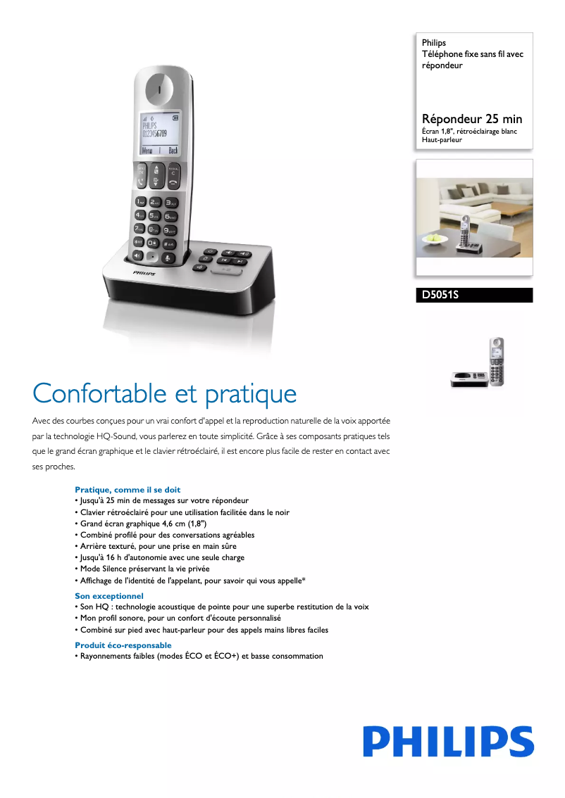 Imagen de la primera página del manual del dispositivo D5051S