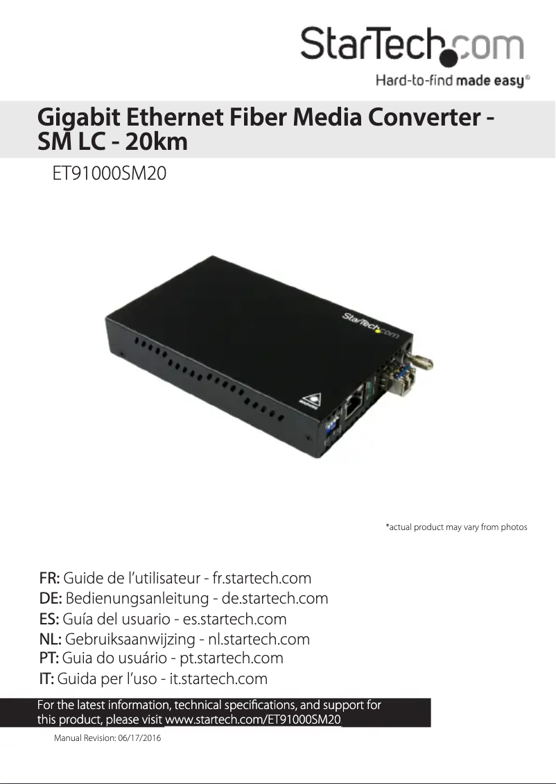 Image de la première page du manuel de l'appareil ET91000SM20