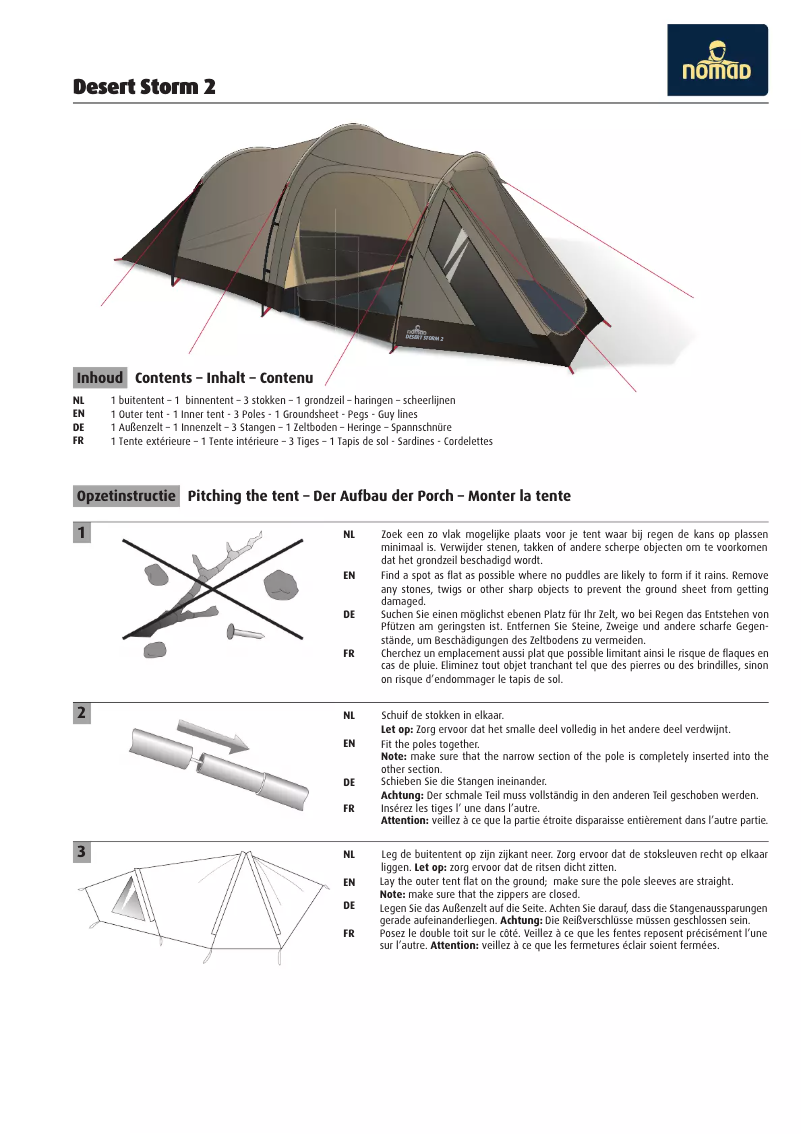 Page 1 de la notice Manuel utilisateur Nomad Desert Storm 2