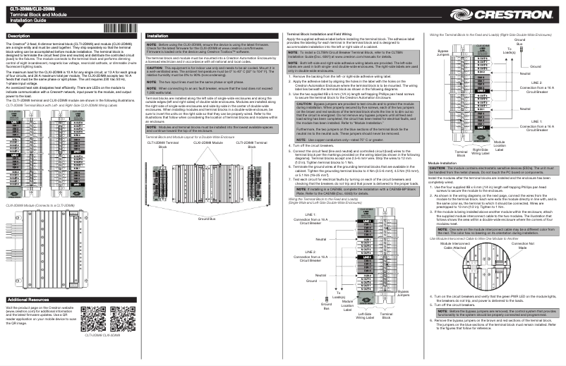 Image de la première page du manuel de l'appareil CLXI-2DIM8