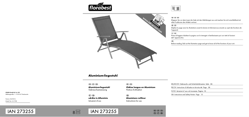 Image de la première page du manuel de l'appareil IAN 273255