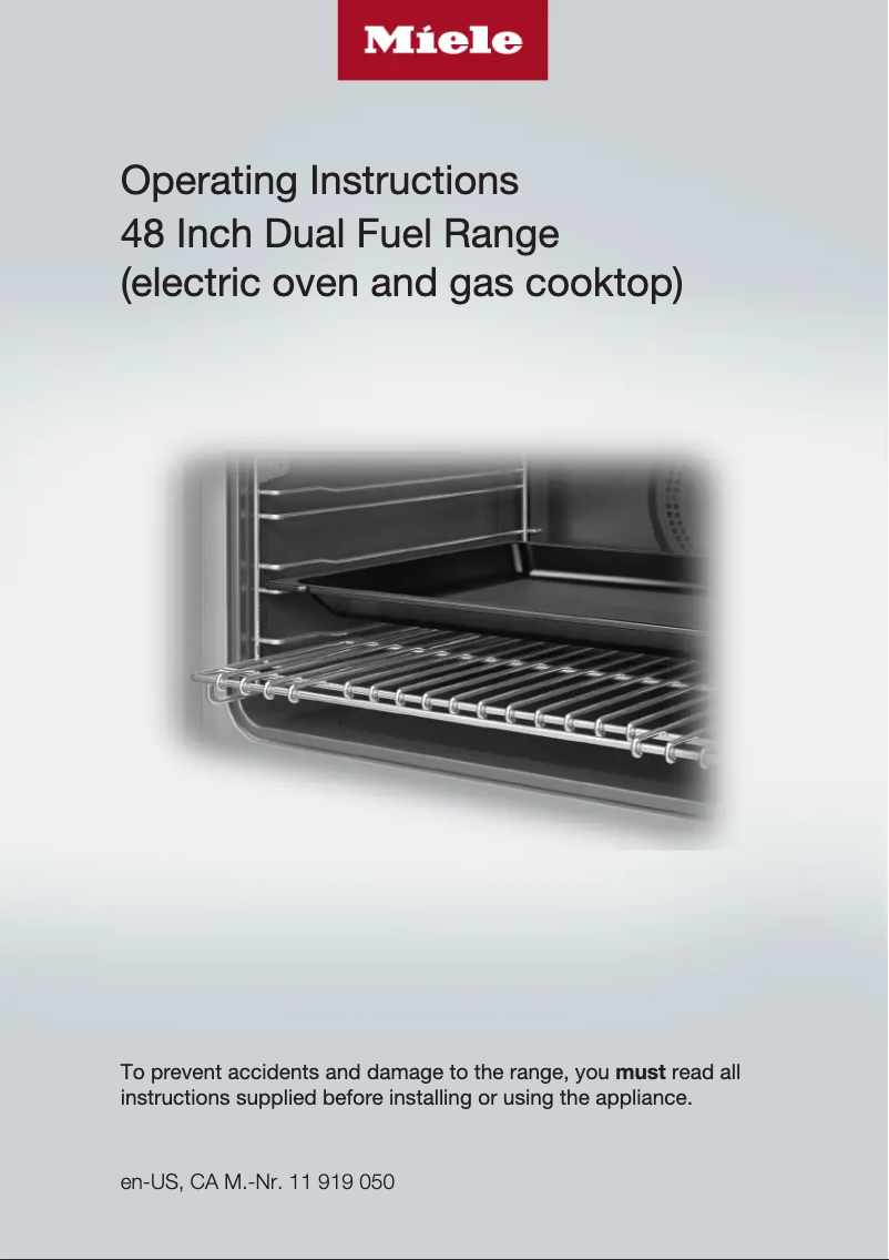 Page n°1 - Manuel utilisateur Miele HR 1954-3 G