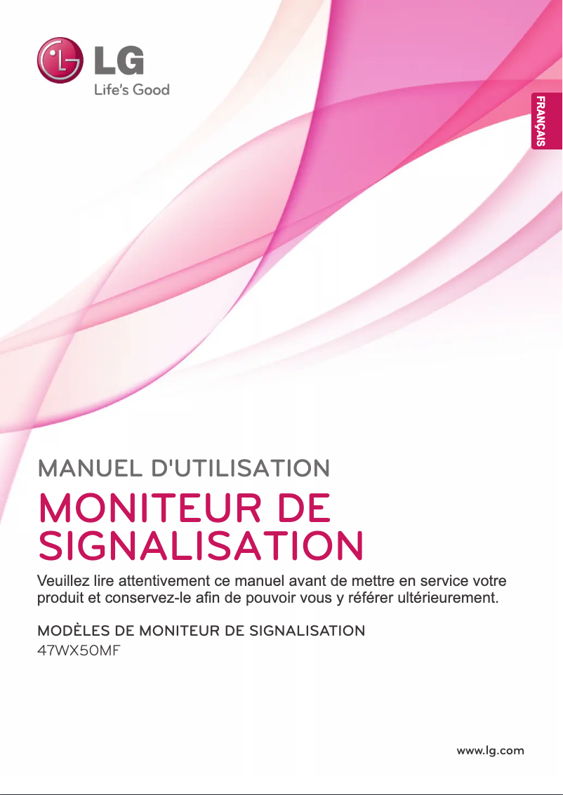 Page n°1 - Manuel utilisateur LG 47WX50MF